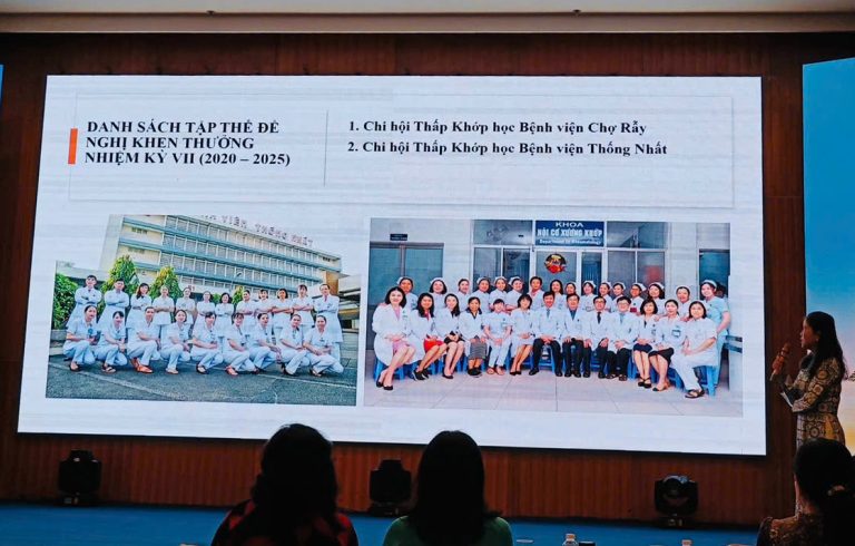 Chi hội Thấp Khớp học Bệnh viện Thống Nhất được vinh danh vì những tiến bộ vượt bậc, thành tích xuất sắc