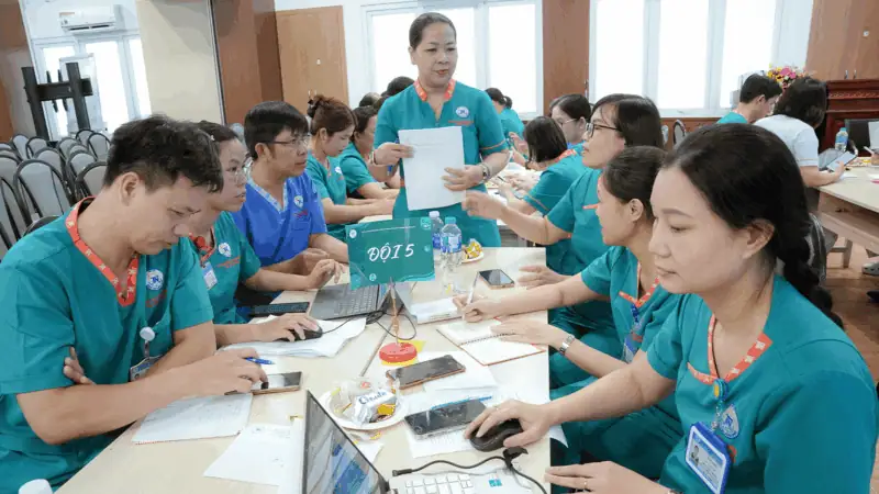 Hình ảnh hội thi Điều dưỡng trưởng tại Bệnh viện Thống Nhất.